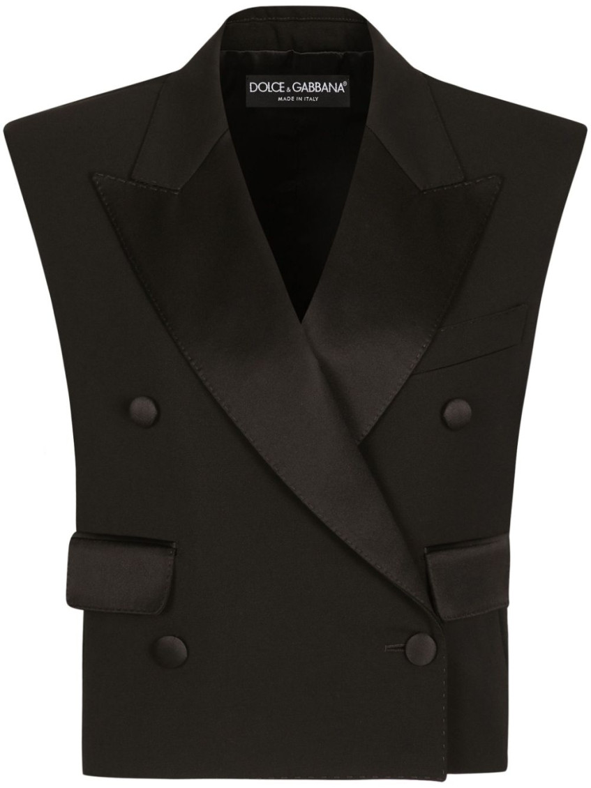 Wool And Silk Blend Double-breasted Vest