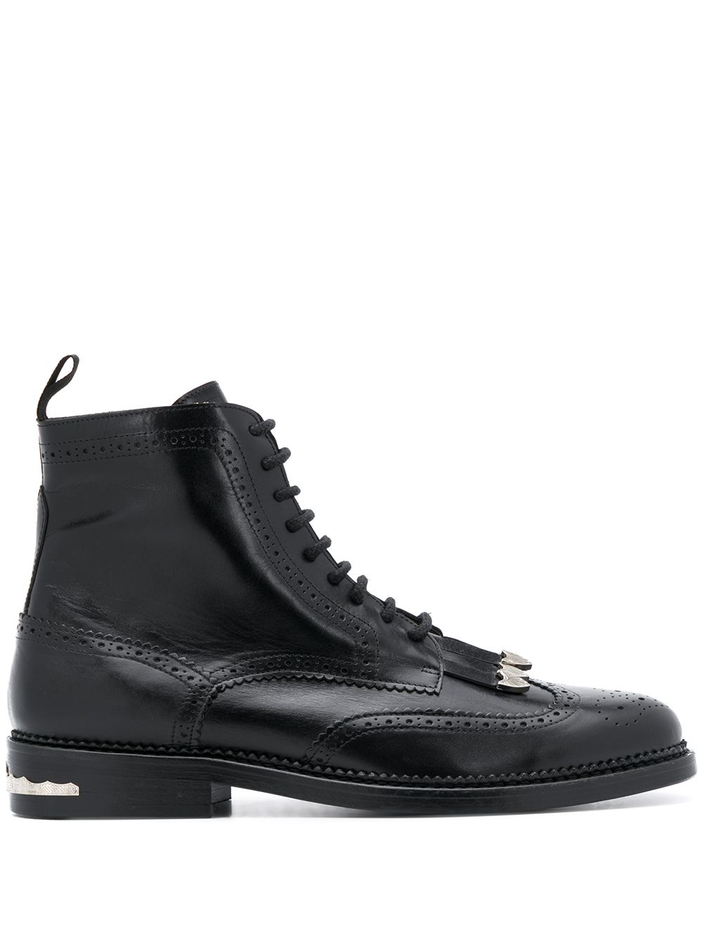 Fringed ankle boots - Black
