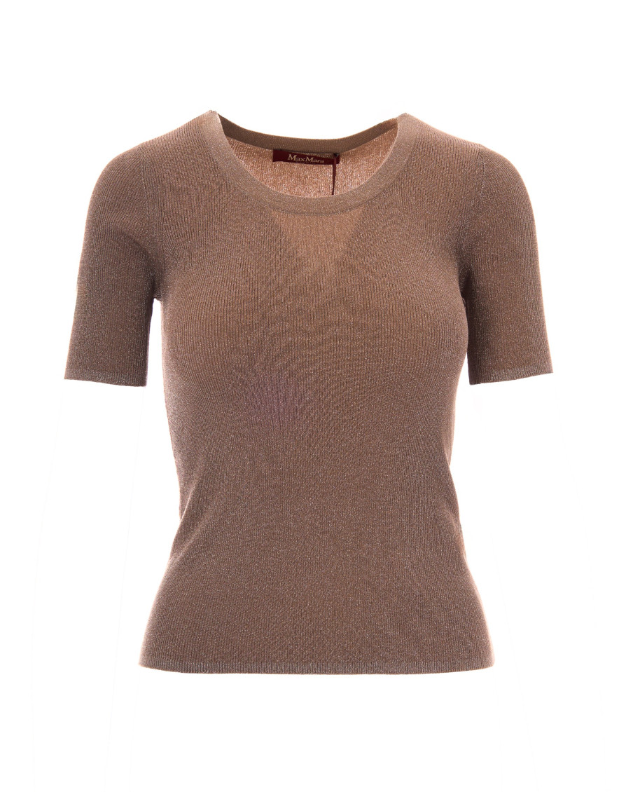 Natural Knitted Round Neck Top