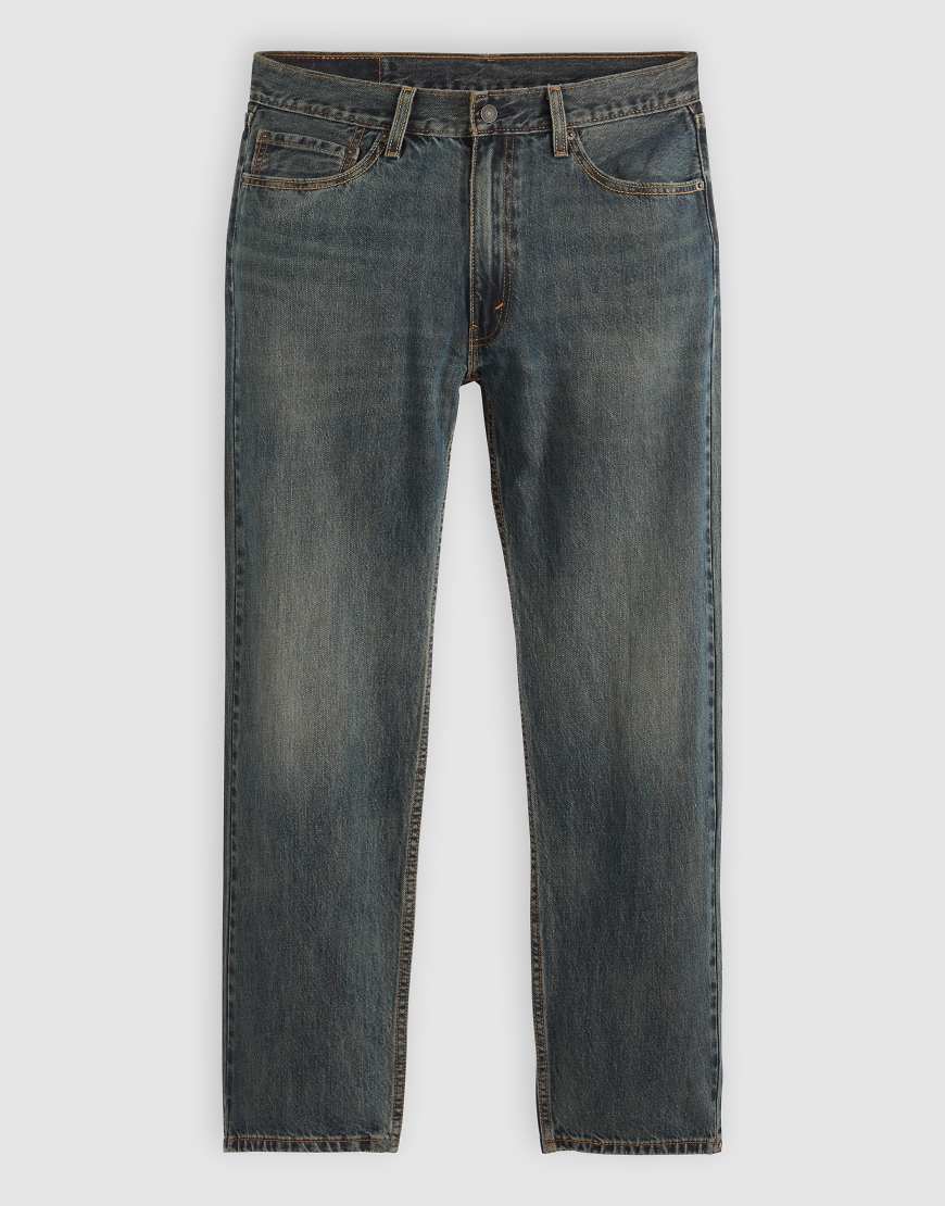 555 relaxed straight fit jeans in dark wash-Navy
