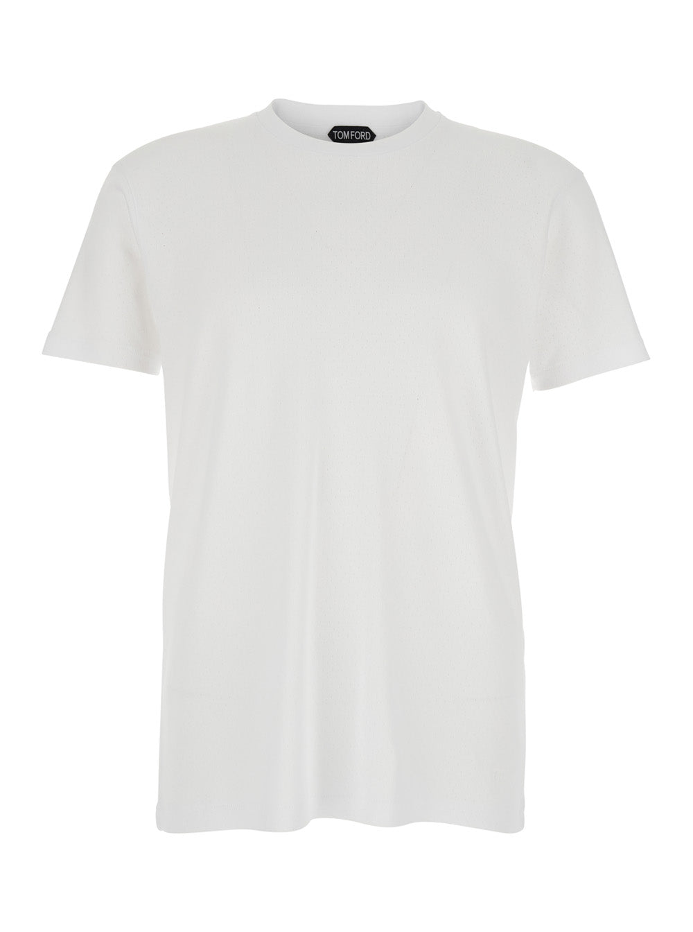 Logo-Embroidered Cotton Crew Neck T-Shirt — White