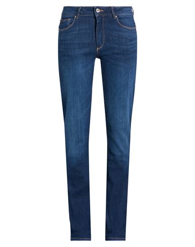 Woman Jeans Blue Size 28 Cotton, Elastane