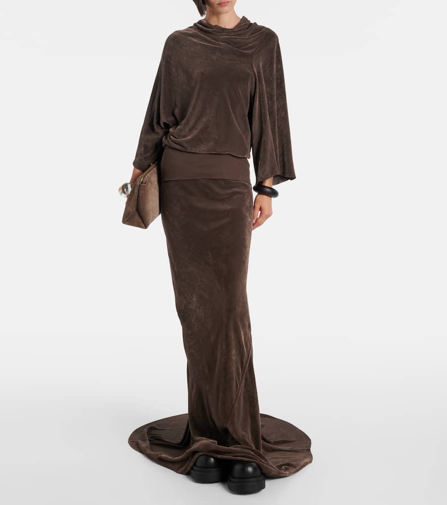 Coda velvet maxi skirt