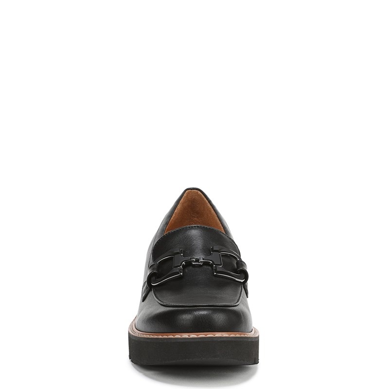 Women's Corrine Platform Loafers (Black Faux Leather)