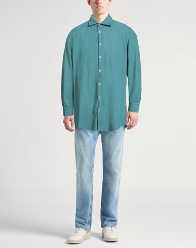 Man Shirt Deep teal Size XL Cotton