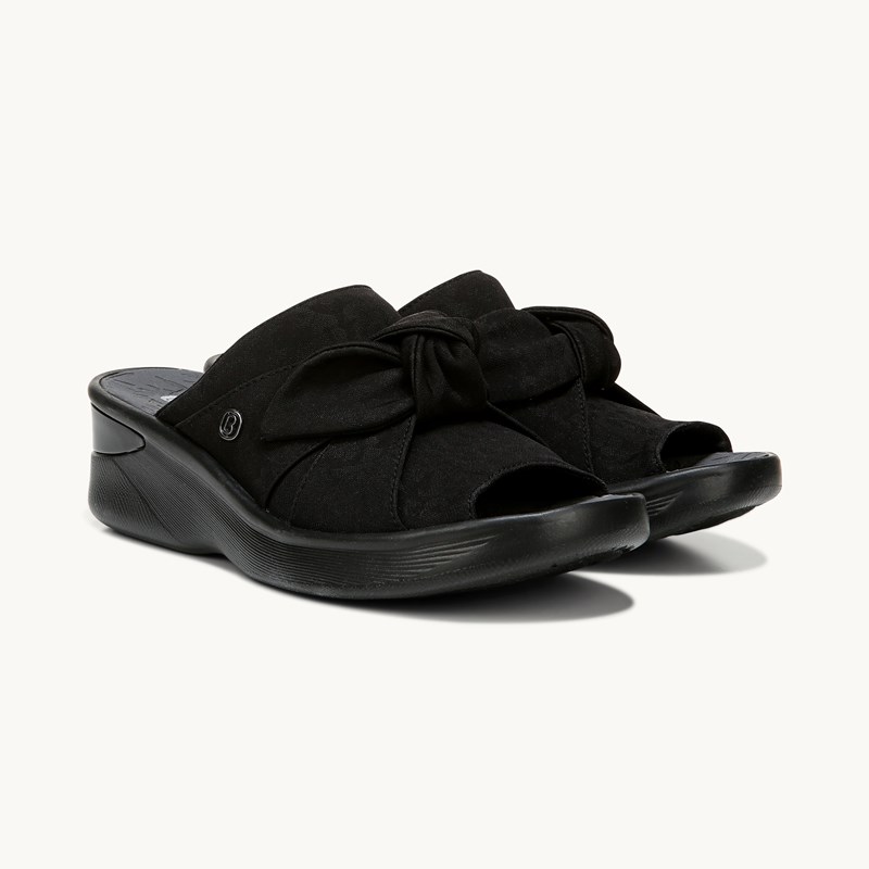 For Shoes Smile Wedge Sandal Black Cheetah Fabric