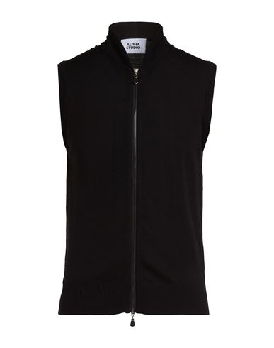 Man Cardigan Black Size 38 Merino Wool