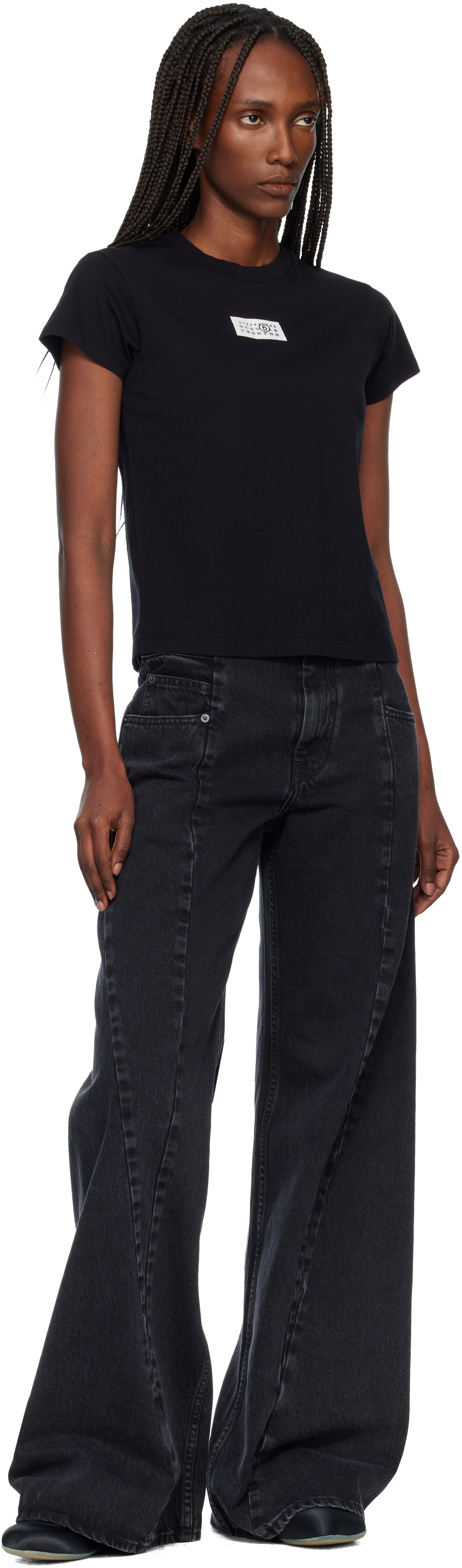 Black Cut-Out Jeans