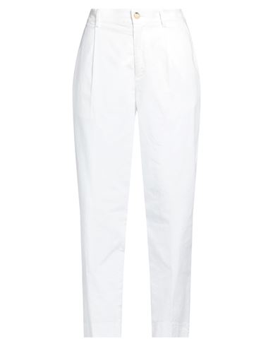 True Nyc Woman Pants White Size 31 Cotton, Elastane