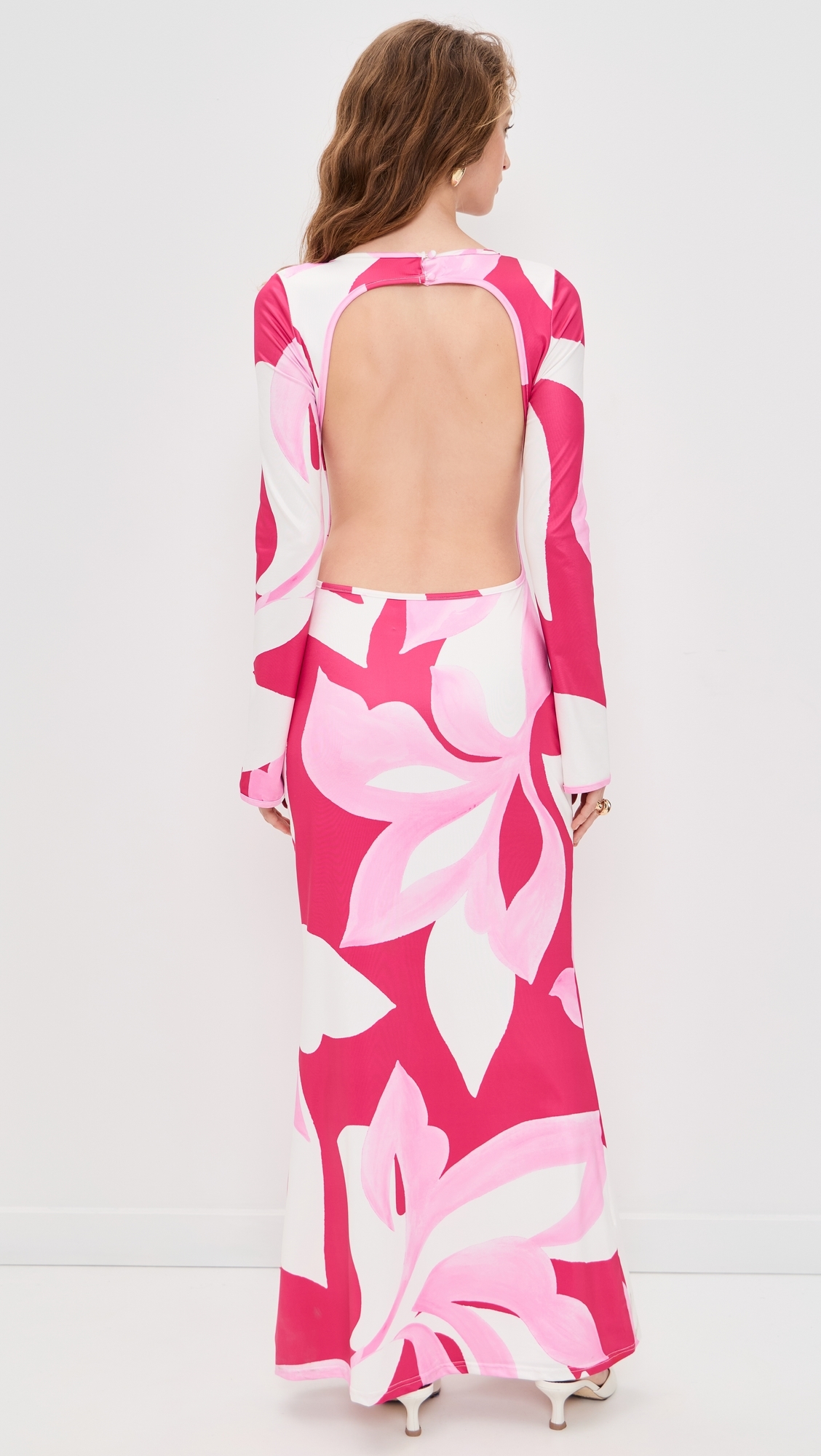 Amoree Long Sleeve Maxi Dress Amoree Pink 