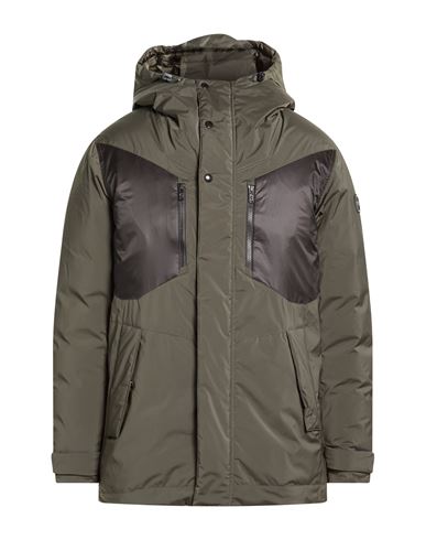 Yosuke Aizawa Man Puffer Military green Size S Polyester, Elastane, Polyamide