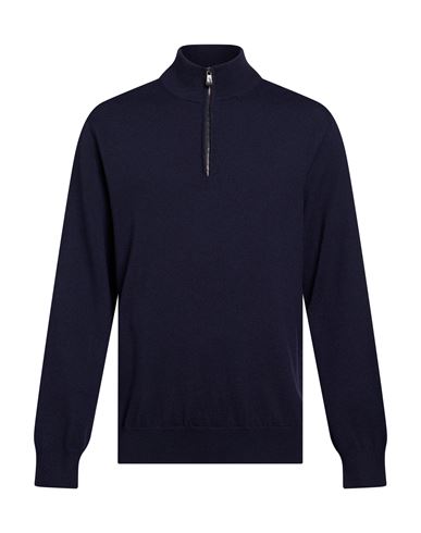Man Turtleneck Midnight blue Size 38 Cashmere