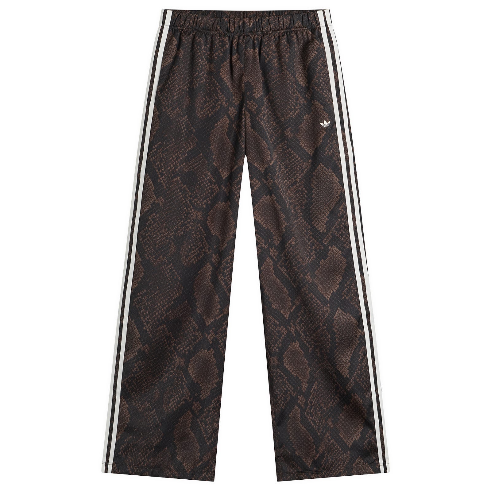 Women's Satin Wide Leg Track Pant Earth Strata/Aurora Coffee