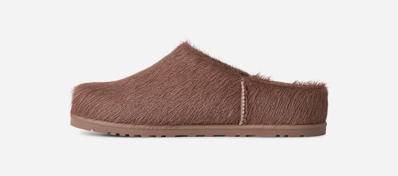 ® Women's Otzo Calf Hair Clog Shoes in Caribou