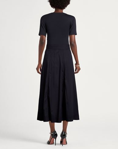 Woman Midi dress Navy Size S Cotton, Elastane