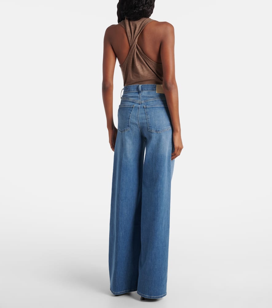 Lyra Long high-rise wide-leg jeans
