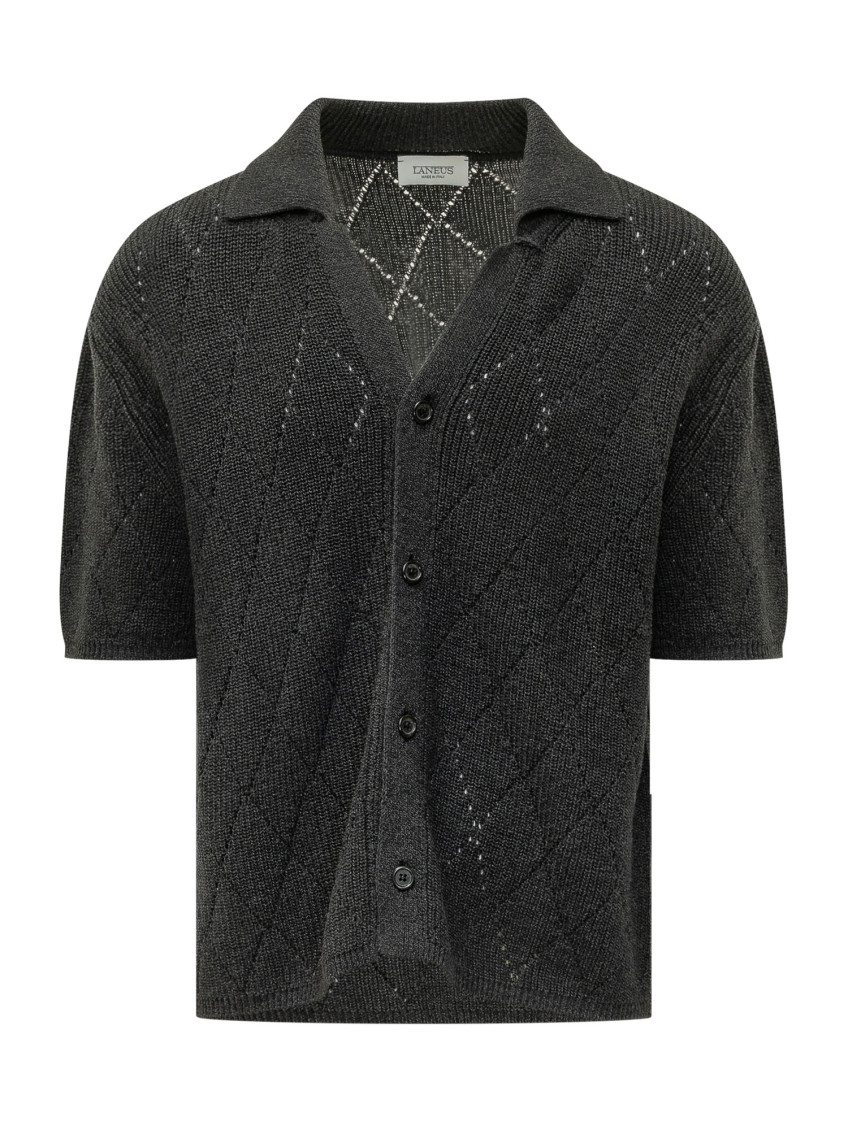 Black Regular Textured Shirt