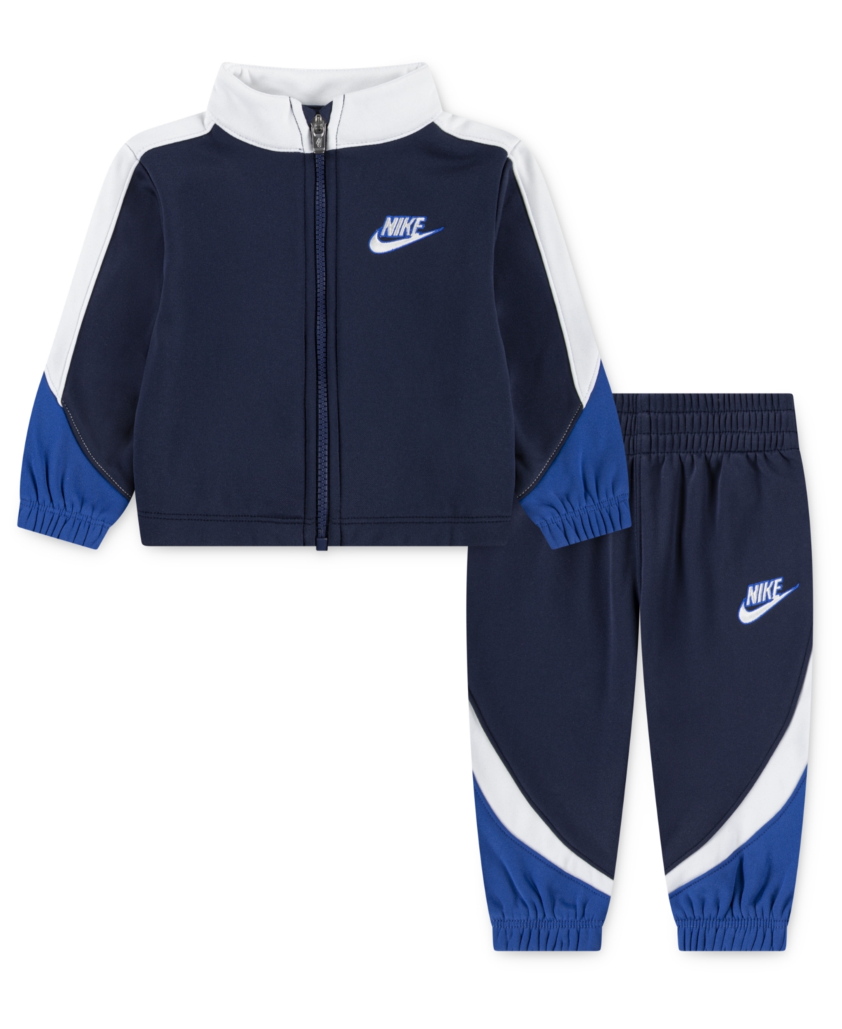 Baby Boys 2-Piece Propus Color Blocked Long Sleeve Jacket and Jogger Pants Set - Midnight Navy