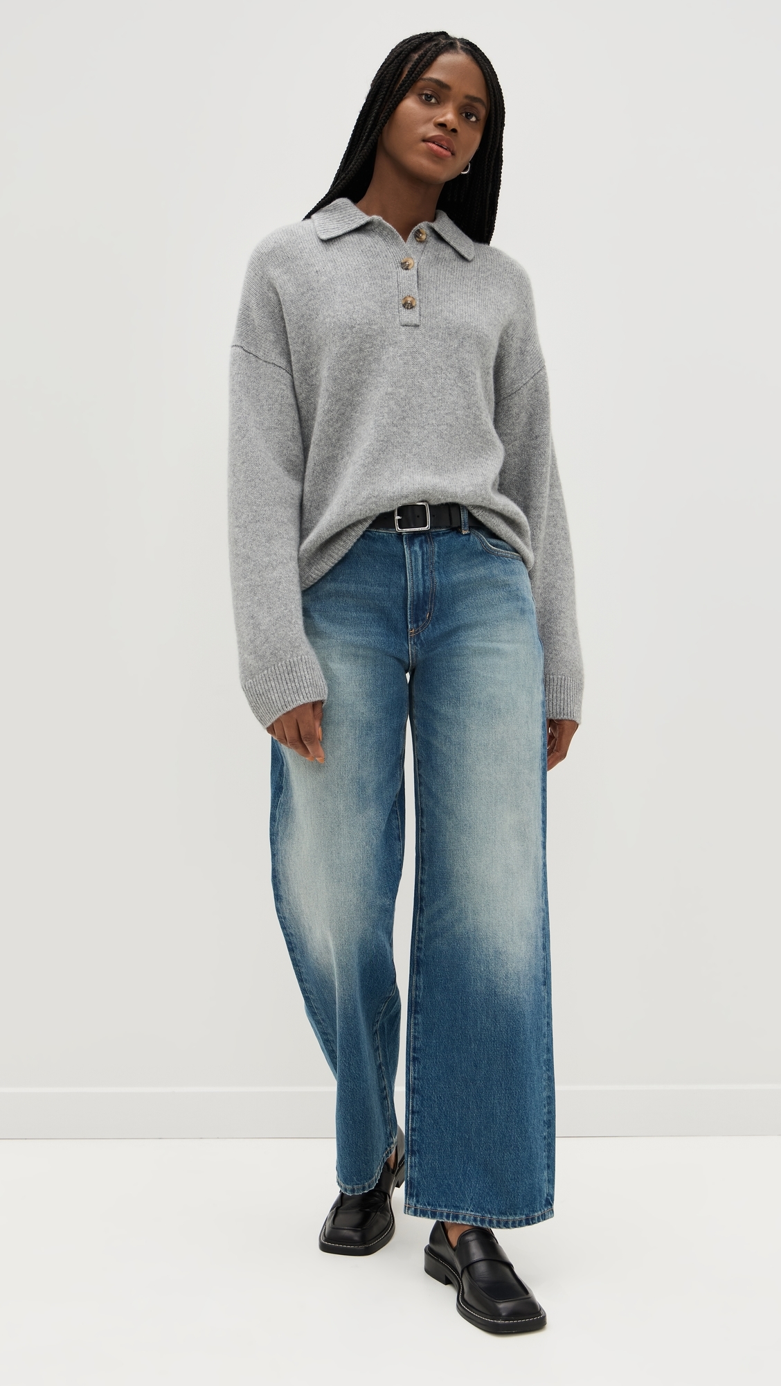 Brooklyn Cashmere Polo Sweater Husky