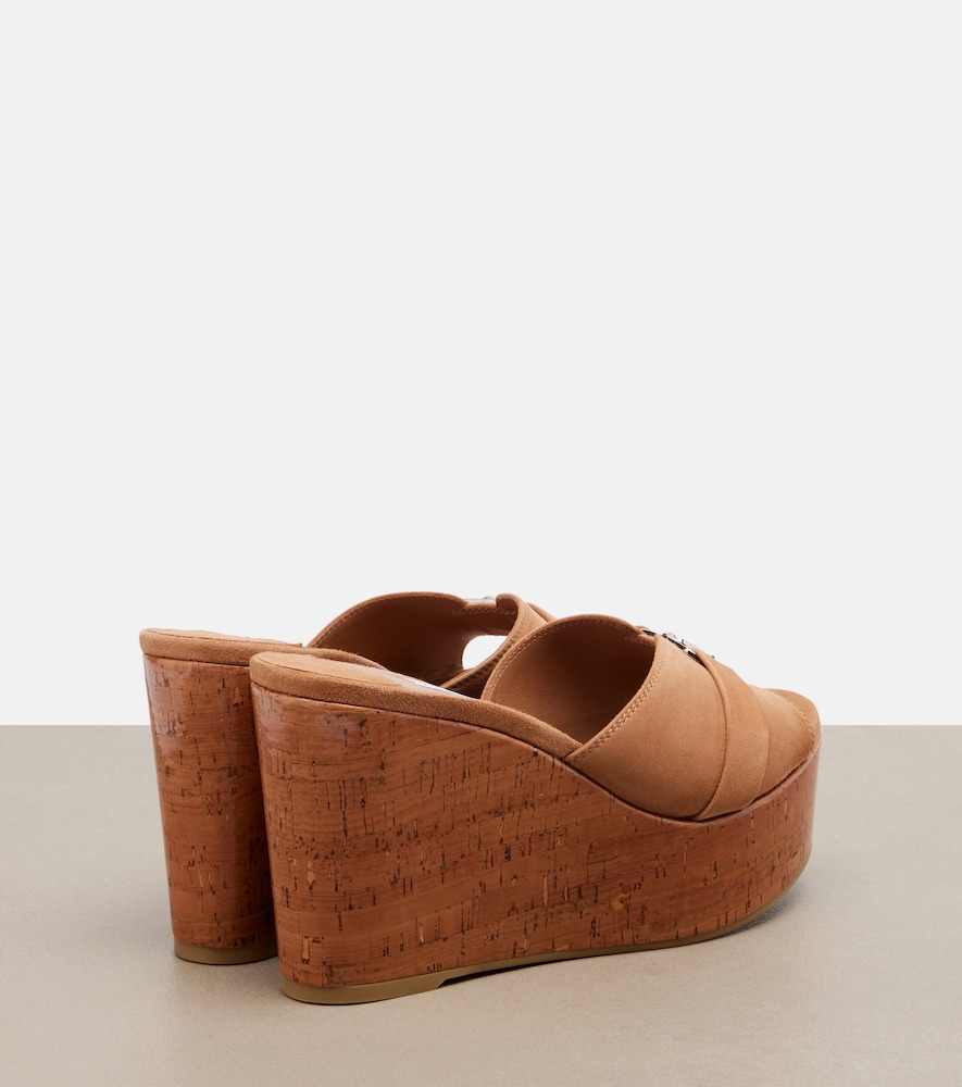 Leda suede wedge mules