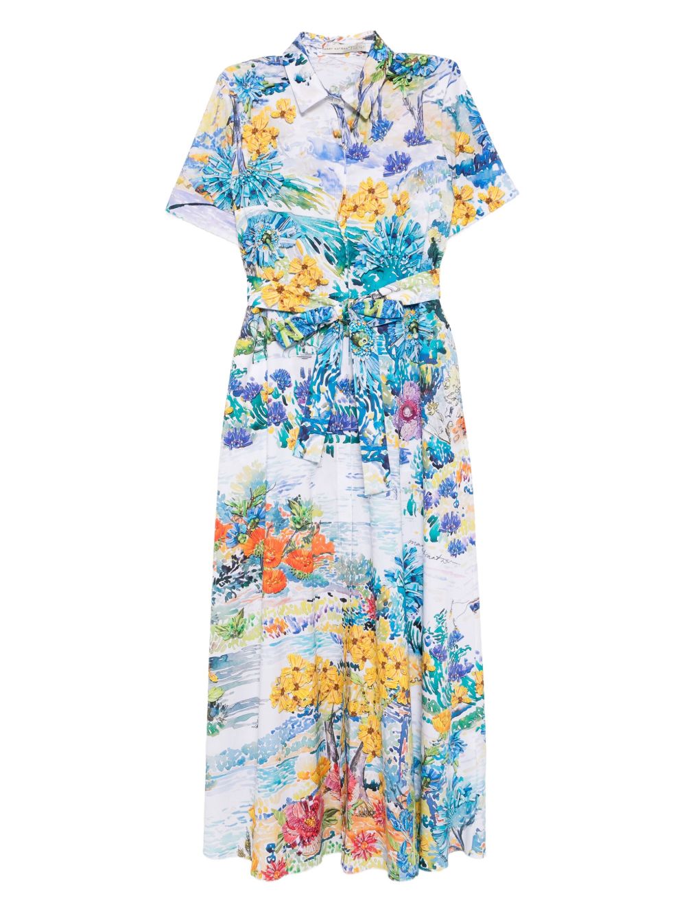 Floral-printed dress - White