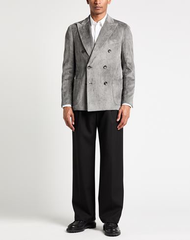 Man Blazer Grey Size 38 Viscose, Cotton, Elastane
