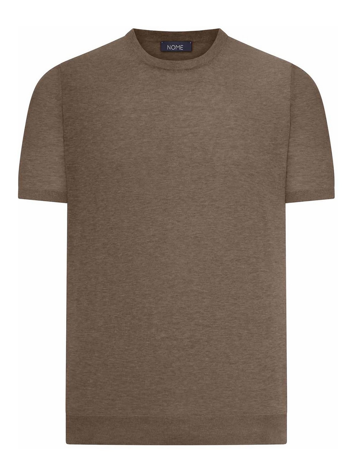 Crew Neck Cotton Knitted T-Shirt