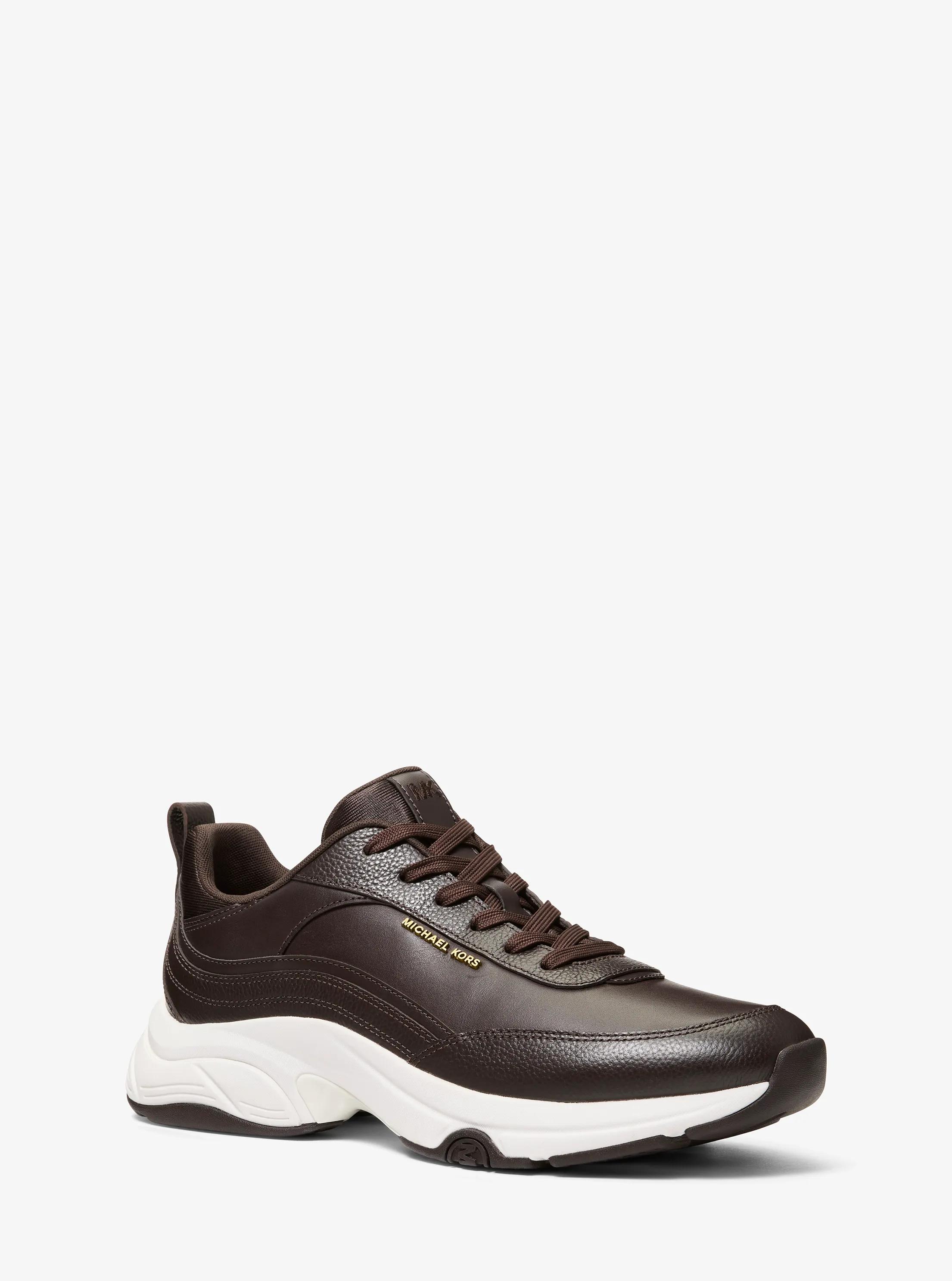 Michael Kors Hartley Leather Trainer in Brown - size 13 by