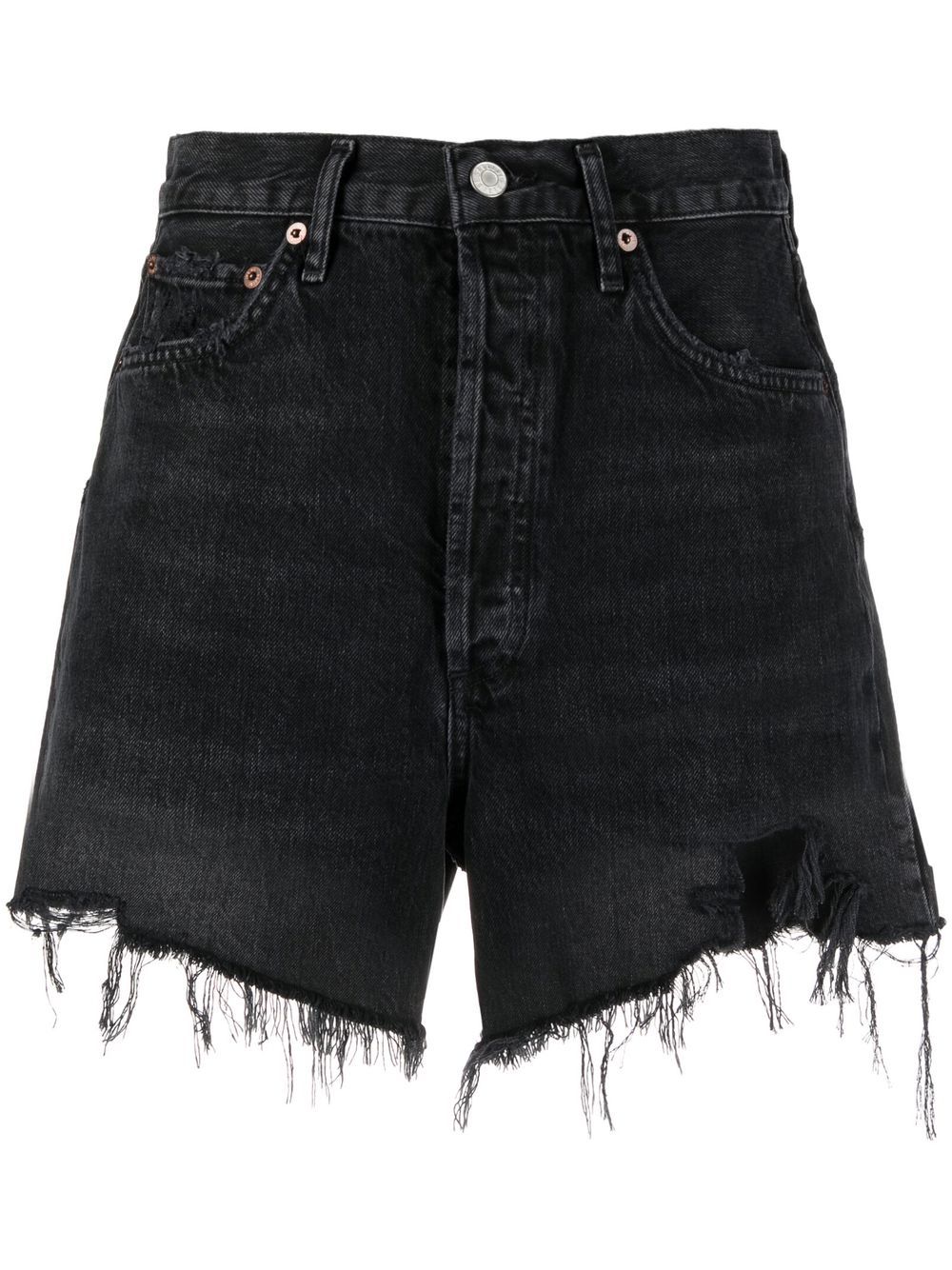 Stella high-rise denim shorts - Black
