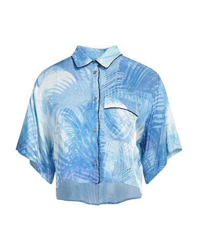 Woman Shirt Light blue Size 10 Viscose