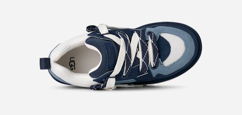 ® Men's Lo Lowmel Suede/Recycled Materials/Textile Sneakers in Deep Ocean/Whale