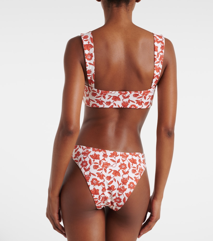 Chloe floral bandean bikini top
