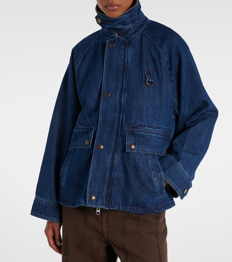 Corduroy-trimmed denim jacket