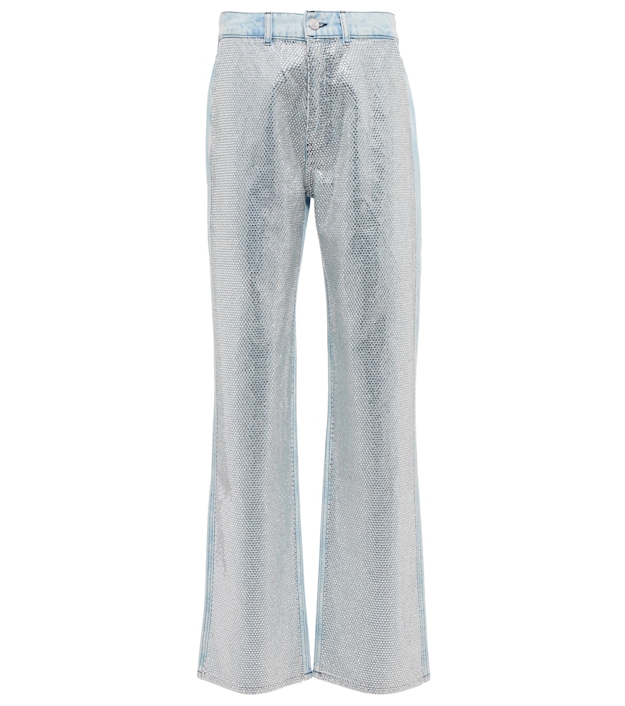 Le Jane embellished high-rise jeans