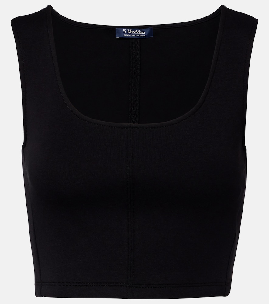 Dire cotton-blend crop top