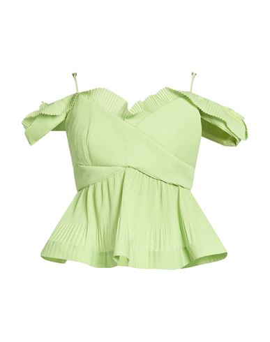 Woman Top Green Size 2 Polyester, Cotton, Acetate, Elastane