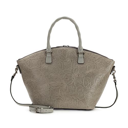 Gretta Tooled Leather Shopper Tote Bag