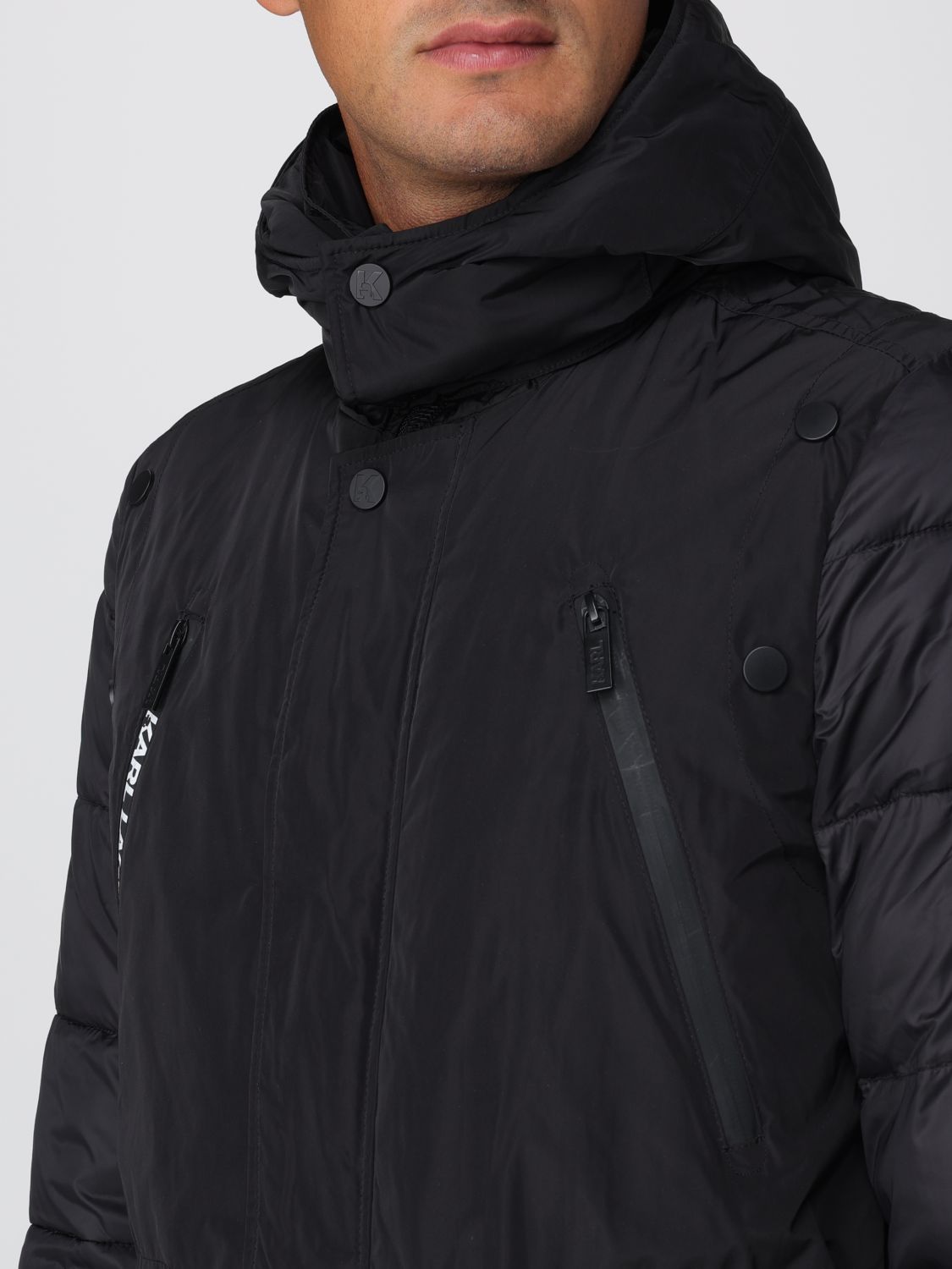 Coat Men color Black