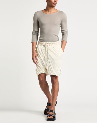 Man Shorts & Bermuda Shorts Cream Size 34 Cotton