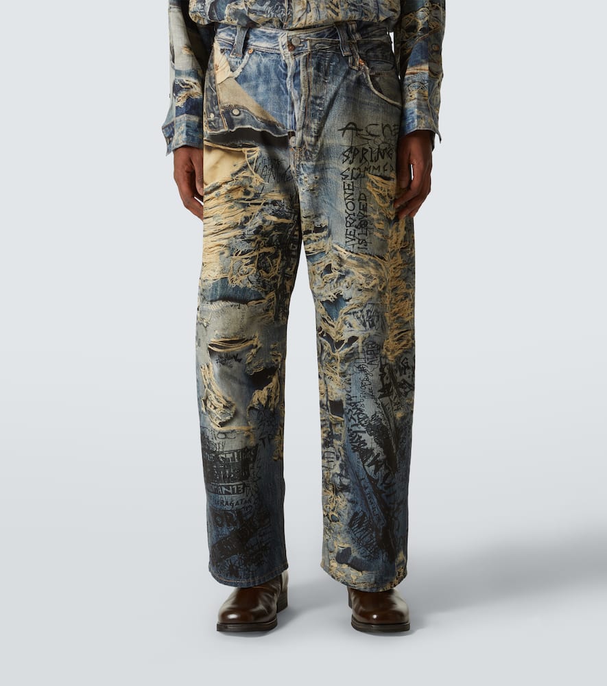 Acne Studios 2023 trompe l'ail wide-leg jeans