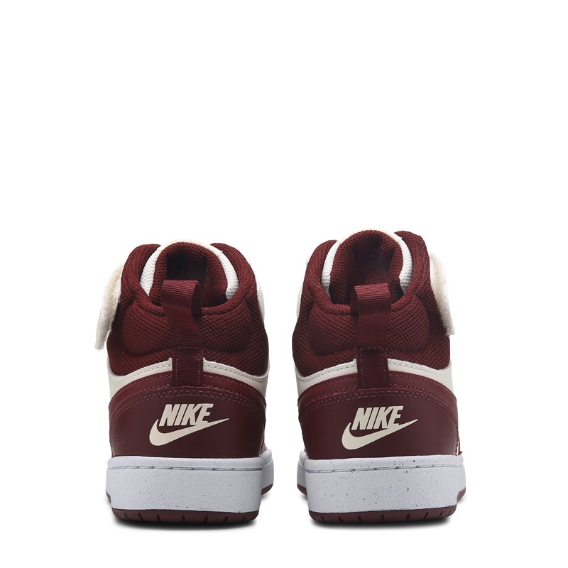 Kids' Court Borough Mid 2 High Top Sneaker Big Kid Shoes (Sail/Burgandy)