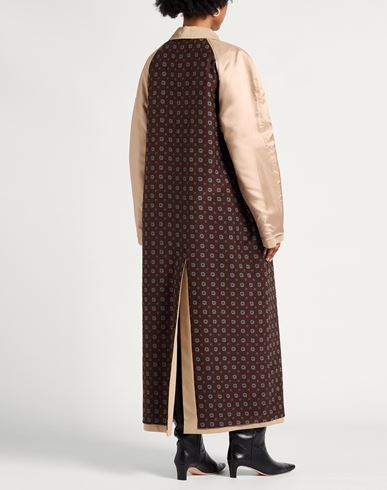 Woman Overcoat & Trench Coat Camel Size 4 Cotton, Wool, Silk, Acetate, Viscose
