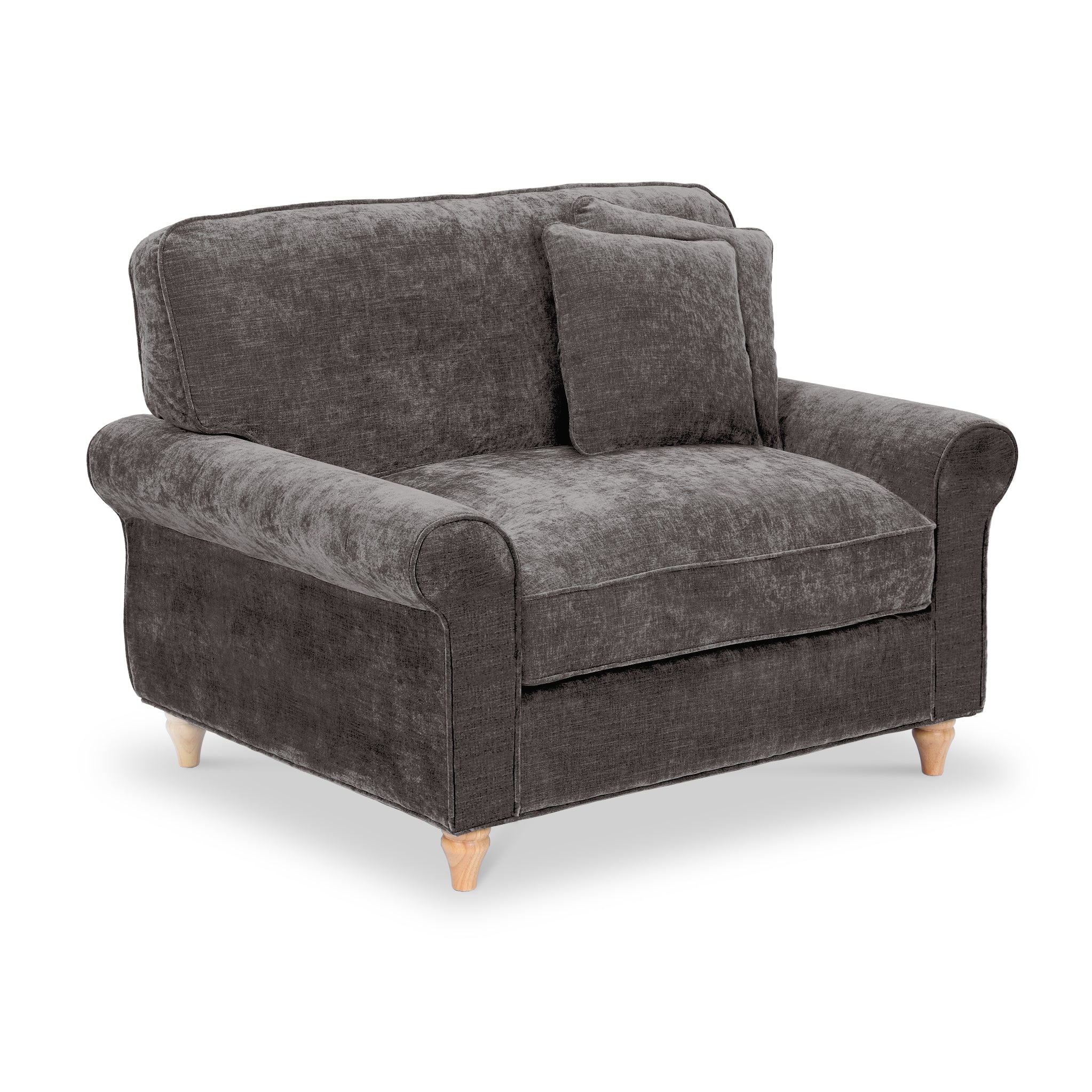 Archie Snuggle Chair | 10 Stylish Colours | Express Delivery | Roseland / Espresso Chenille