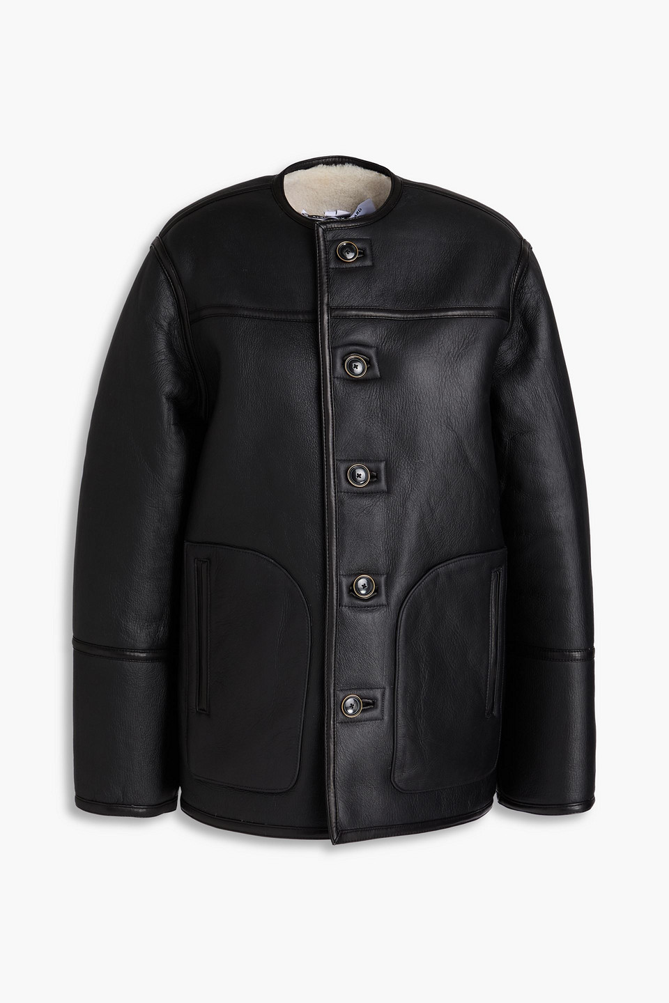 Anya reversible shearling jacket - Black - M