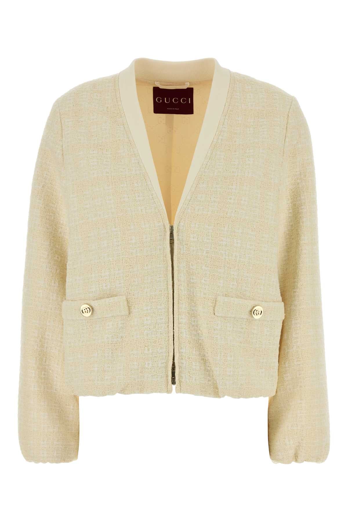 Tweed Blazer — Beige