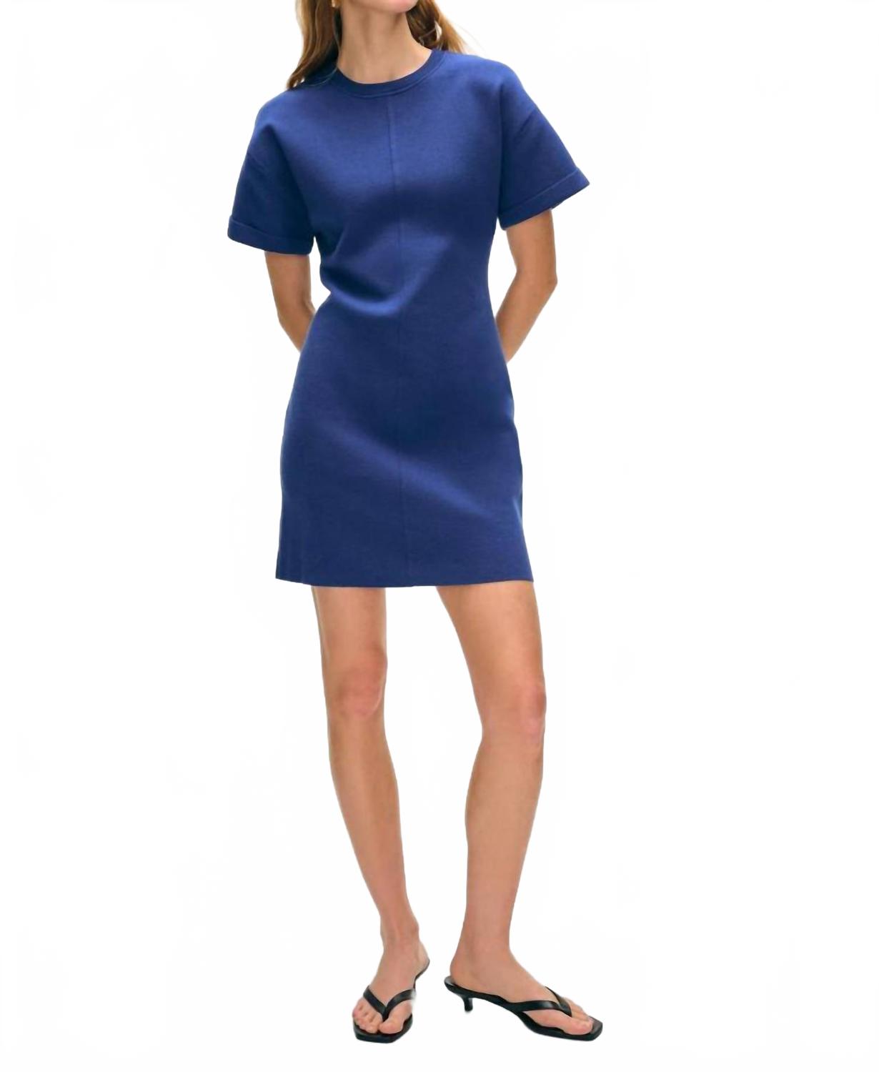 Superfine Organic Cotton Dress In Sapphire