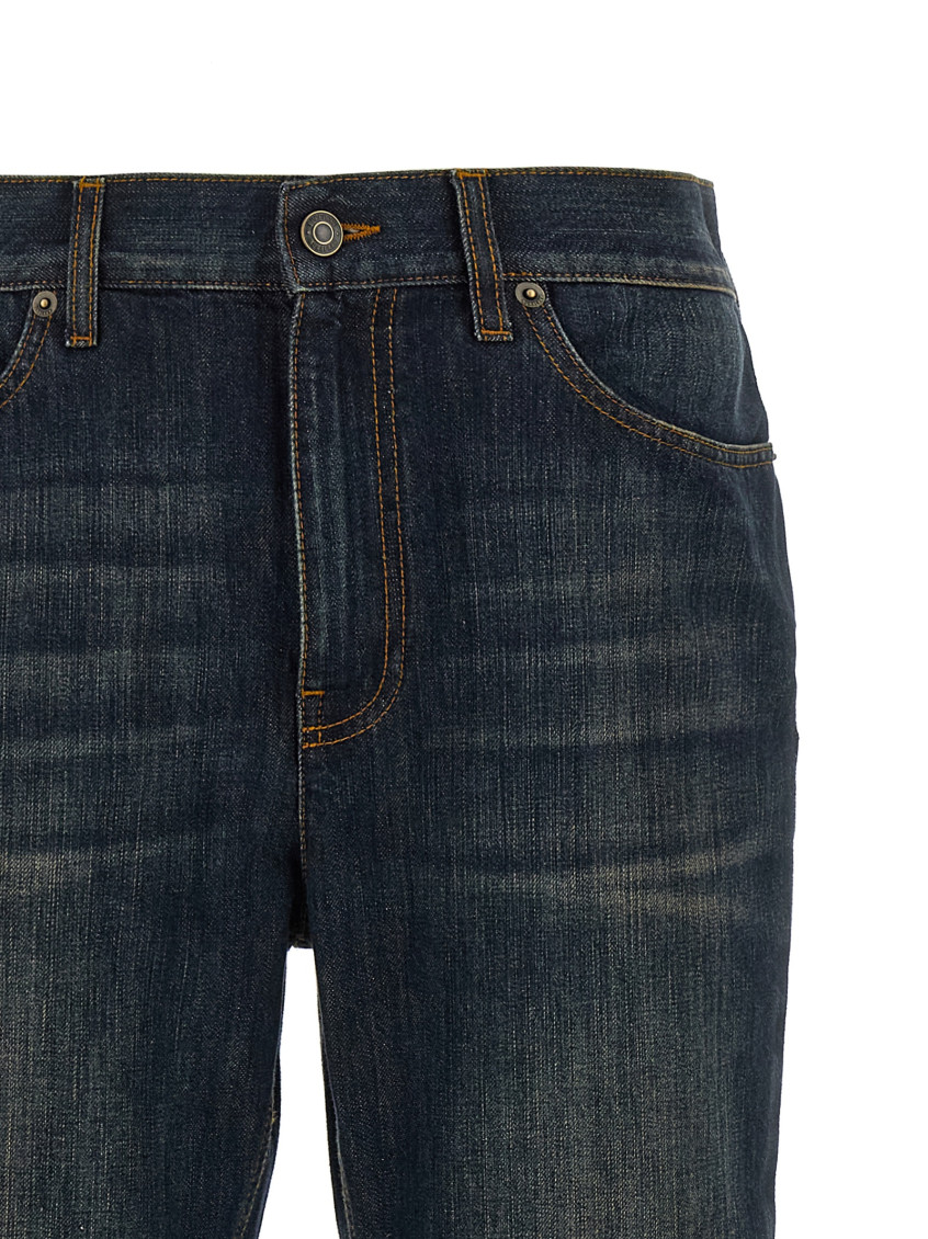 Blue Flared High Rise Jeans