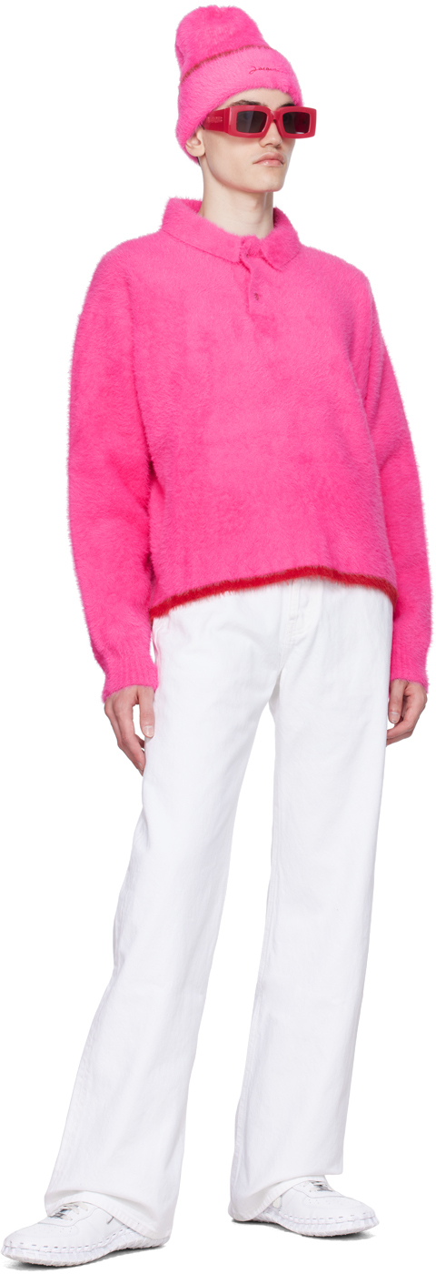 Jacquemus Pink Le Papier 'Le Polo Neve' Polo