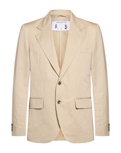 Man Blazer Beige Size 38 Cotton, Linen