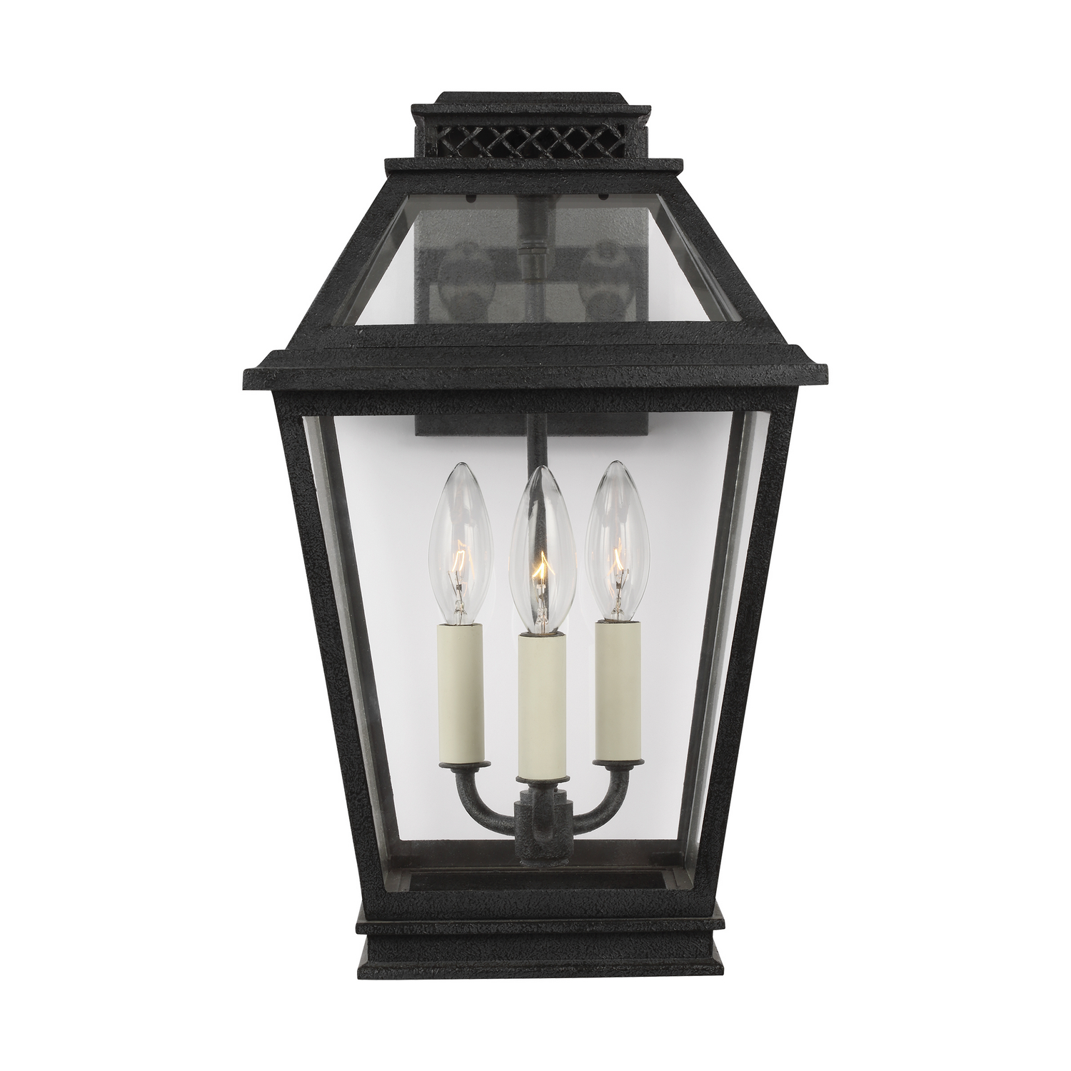 Visual Comfort Studio Falmouth 3-Light Outdoor Wall Light in Dark Weathered Zinc by Chapman & Myer